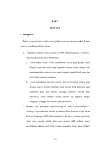 BAB V PENUTUP A. Kesimpulan Dalam kesimpulan ini penulis