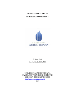 modul ketiga belas psikologi konsumen 1 universitas mercu buana