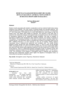 HUBUNGAN KADAR HEMOGLOBIN IBU HAMIL - journal-ums