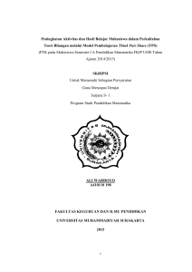 i Peningkatan Aktivitas dan Hasil Belajar Mahasiswa dalam
