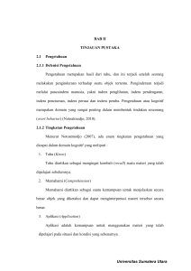 BAB II TINJAUAN PUSTAKA 2.1 Pengetahuan 2.1.1 Defenisi