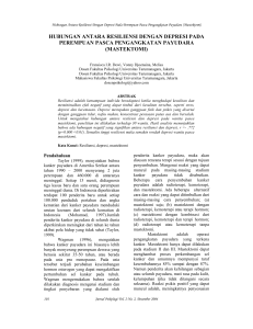 hubungan antara resiliensi dengan depresi pada