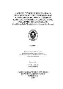 analisis pengaruh kemenarikan desain produk