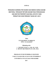 jurnal pengaruh earning per share dan indeks