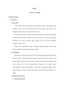 BAB II LANDASAN TEORI A. Tinjuan Pustaka 1. Pneumonia a