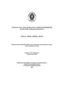 penggunaan analgesik pasca operasi orthopedi di