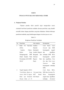 BAB II TINJAUAN PUSTAKA DAN KERANGKA