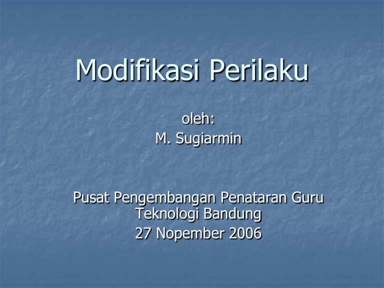 Modifikasi Perilaku - Direktori File UPI