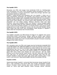 Virus hepatitis C (HCV) Merupakan virus RNA untai