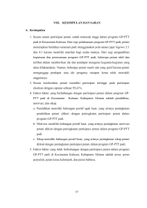 VIII. KESIMPULAN DAN SARAN A. Kesimpulan 1