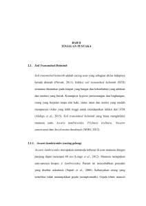 BAB II TINJAUAN PUSTAKA 2.1. Soil Transmitted Helminth Soil