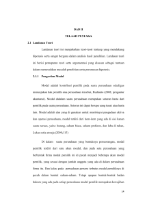 BAB II TELAAH PUSTAKA 2.1 Landasan Teori Landasan teori ini