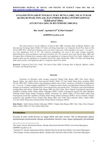 analisis pengaruh tingkat suku bunga (sbi), nilai tukar (kurs)