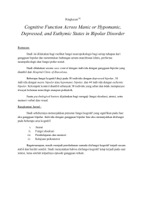 Cognitive Function Across Manic or Hypomanic