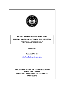 modul praktik elektronika daya dengan bantuan software simulasi