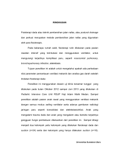 RINGKASAN Fisioterapi dada atau teknik pembersihan jalan nafas