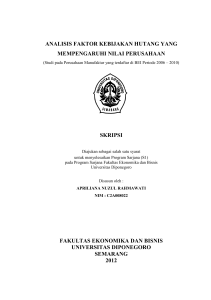 analisis faktor kebijakan hutang yang mempengaruhi