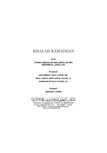 Risalah Ramadhan - Ebooks Islam Fuwafuwa