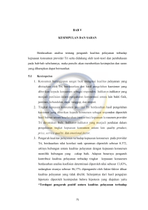 BAB V KESIMPULAN DAN SARAN Berdasarkan analisa tentang