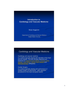 Cardiology and Vascular Medicine