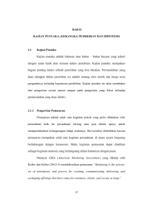 BAB II KAJIAN PUSTAKA, KERANGKA PEMIKIRAN