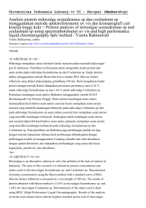 Analisis protein mikroalga scenedesmus sp dan coelastrum sp