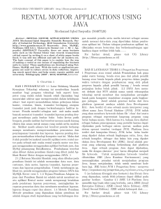 rental motor applications using java - Gunadarma University E