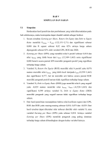 49 BAB V SIMPULAN DAN SARAN 5.1 Simpulan Berdasakan hasil