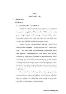 BAB 2 TINJAUAN PUSTAKA 2.1. Landasan Teori 2.1.1. Motivasi 2.1