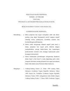 peraturan bank indonesia nomor : 10/7/pbi/2008 tentang pinjaman