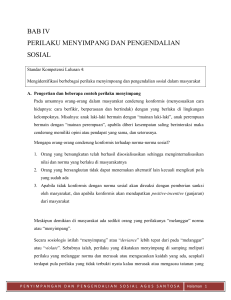 BAB IV PERILAKU MENYIMPANG DAN PENGENDALIAN SOSIAL