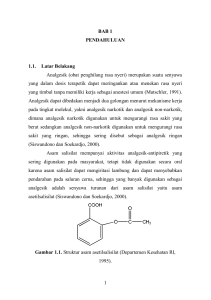 1 BAB 1 PENDAHULUAN 1.1. Latar Belakang Analgesik (obat