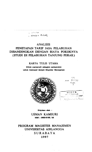 analisis penetapan tarip jasa pelabuhan dibandingkan dengan