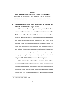 bab iv analisis hukum pidana islam atas putusan hakim pengadilan