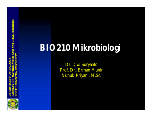 BIO210 Mikrobiologi