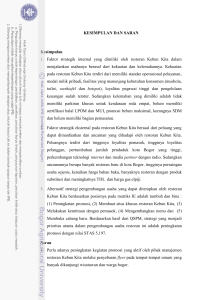 KESIMPULAN DAN SARAN Kesimpulan 1. Faktor