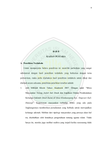 BAB II KAJIAN PUSTAKA A. Penelitian Terdahulu Untuk