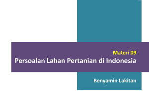 Materi 09 Persoalan Lahan Pertanian di Indonesia