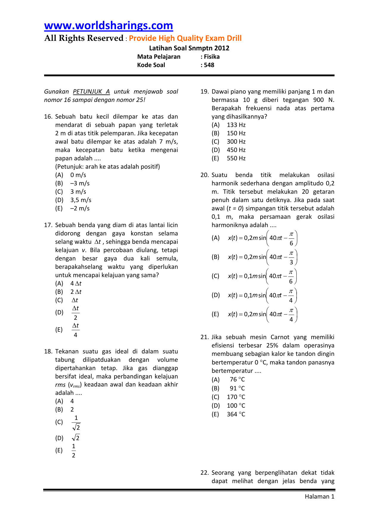 25+ Soal dan kunci jawaban snmptn 2011 download