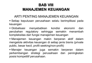 bab viii manajemen keuangan