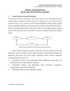 PERAN, SEJARAH DAN ARAH AKUNTANSI MANAJEMEN