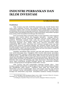 industri perbankan dan iklim investasi