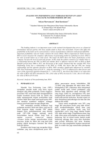 moneter, vol. i no. 1 april 2014 68 analisis non - E