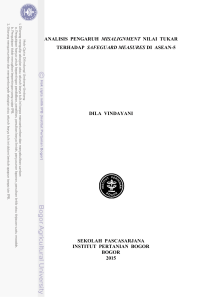 analisis pengaruh misalignment nilai tukar