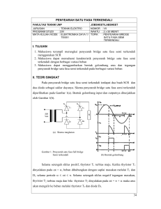 Penyearah Bridge 1 Fasa Semi Terkendali