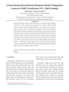 Evaluasi Kinerja Sistem Informasi Manajemen Fakultas