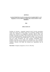 1 ABSTRAK KARAKTERISTIK KUALITAS KARAGINAN DARI