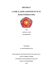 referat lasik (laser-assisted in si tu keratomileusis)