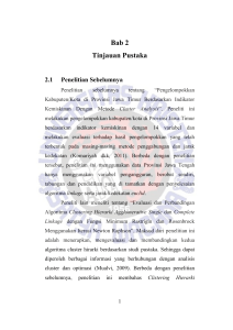 Klarifikasi Kemiskinan dengan Metode Cluster Analysis Studi Kasus