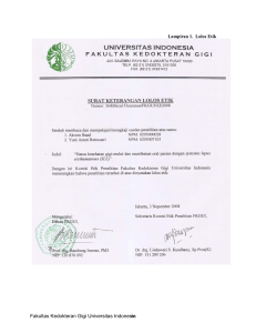 Fakultas Kedokteran Gigi Universitas Indonesia